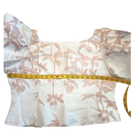 Ted Baker London Riverr Wide Neck Cropped Puff Sleeves Top.Size 6 =XXL - Picture 16 of 16